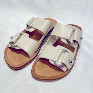 rag & bone Avost Slide Sandals in White Leather, size 38 / 8, NWOB